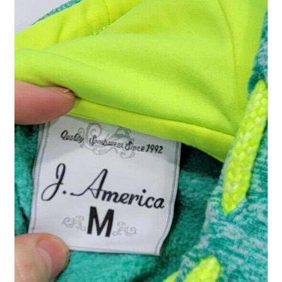 Bristol Motor Speedway Womens Medium Green Marled Hooded Drawstring Sweatshirt - Picture 4 of 6